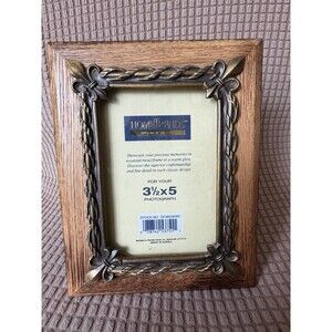 Home Trends Metal And Wood Vintage Photo Picture  Frame